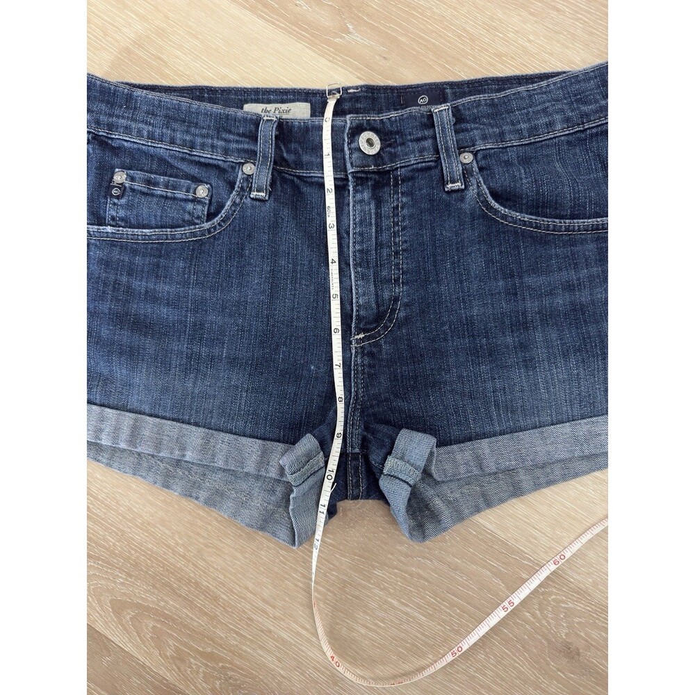 AG Adriano Goldschmied The Pixie Roll Up Denim Shorts Size 30 Medium Wash Cuffed - Picture 6 of 15